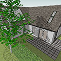 new build two bedroom house with permitted development scope to become five bedroom house